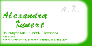 alexandra kunert business card